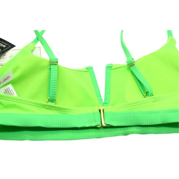 Salt + Cove Juniors V-Wire Ribbed Bralette Mint Colorblock - Picture 5 of 6